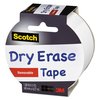 Scotch Dry Erase Tape, 3" Core, 1.88" x 5 yds, White 1905R-DE-WHT